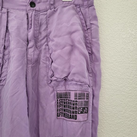 LF The Brand Women's High Rise Cargo Pants in Lavender - Picture 4 of 10